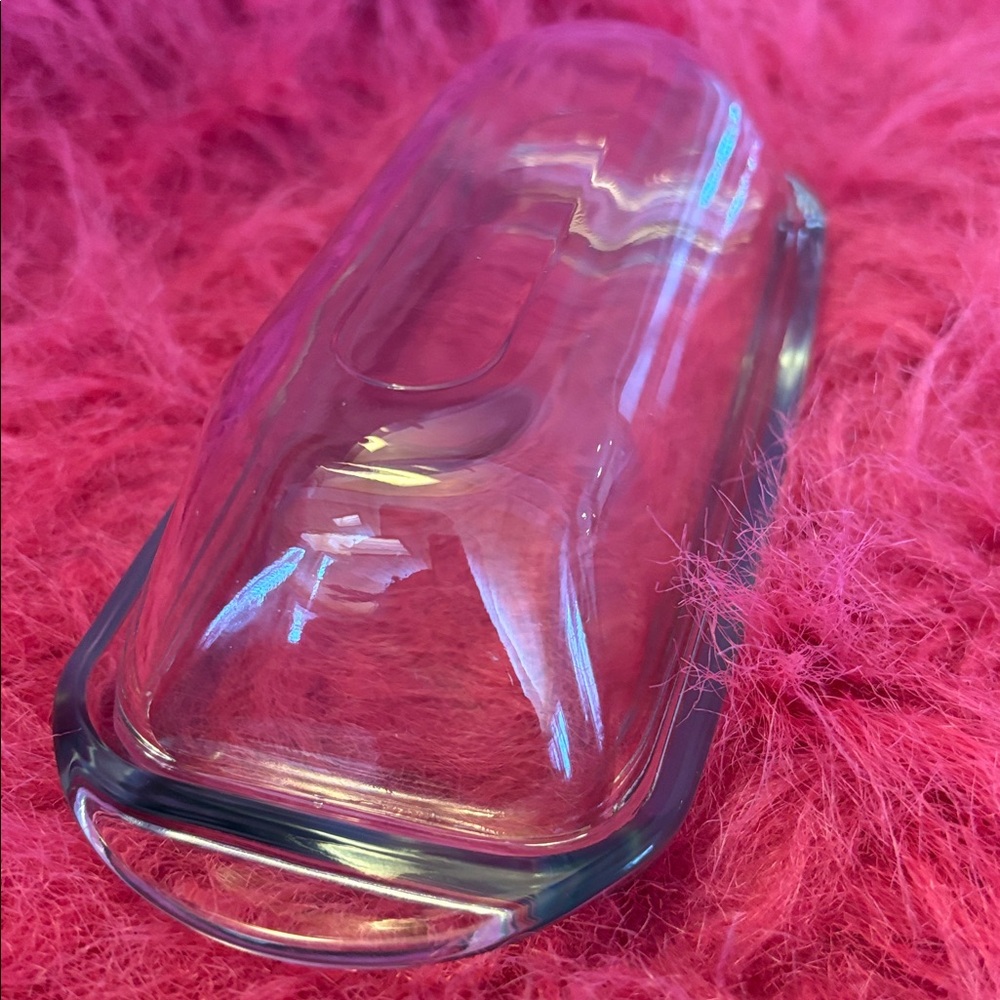 Anchor Hocking "Presence" Clear Glass Butter Dish with Lid
